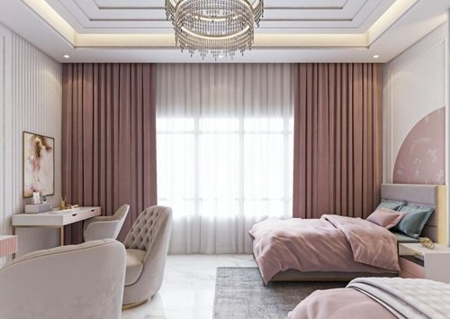 Bedroom Curtain Dubai Modern Style