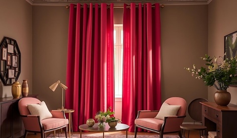 Eyelet curtains for living room Dubai