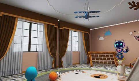 Printed kids curtains Dubai