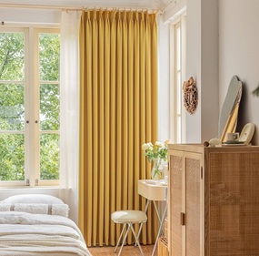 Silk pinch pleat curtains Dubai