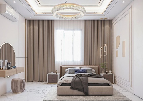 Velvet Curtain Dubai Interior