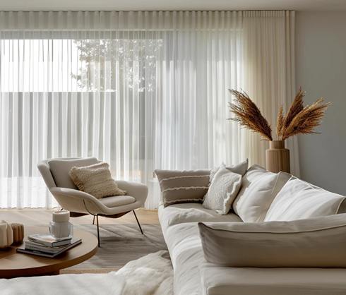 White Sheer Curtain Dubai