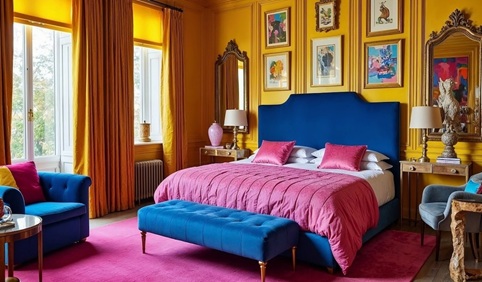 Yellow silk curtains Dubai