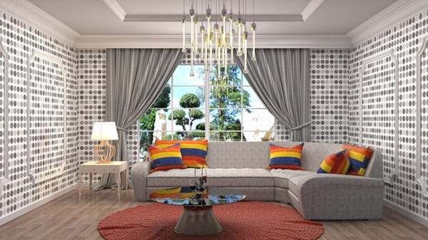 elegant living room curtain dubai