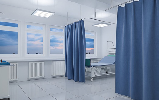 fire-retardant hospital curtains Dubai