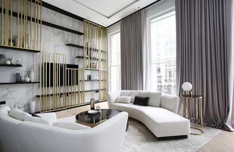 luxury living room curtain dubai