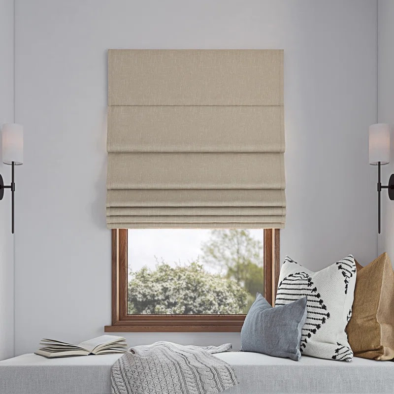 Roman blinds displayed in a home décor photo