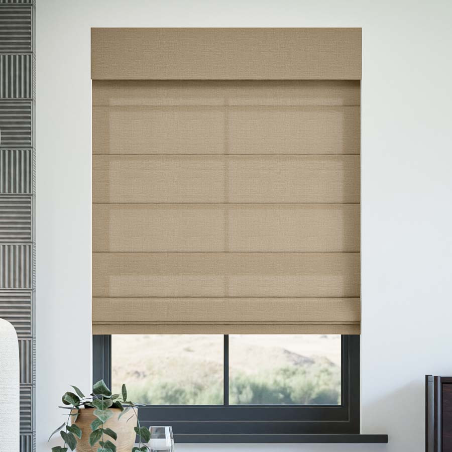 Roman blinds shown as a sample product