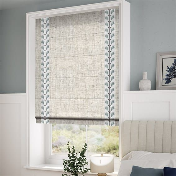 Roman blinds shown in a simple window design