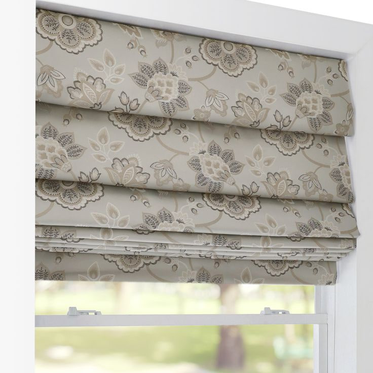 Roman blinds used for window covering.